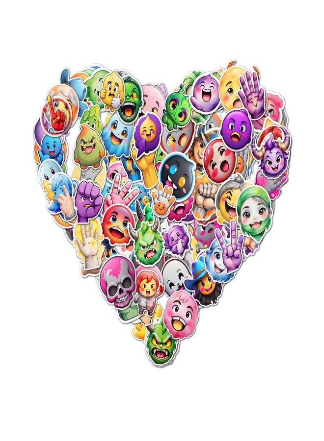 EXO DECOR Funny Emoji Stickers - 120 PCS Meme Stickers for Laptops, Guitars, Phones, Pads, Skateboards, Bicycles, Motorcycles, Helmets - Waterproof_1189 B - Image 1